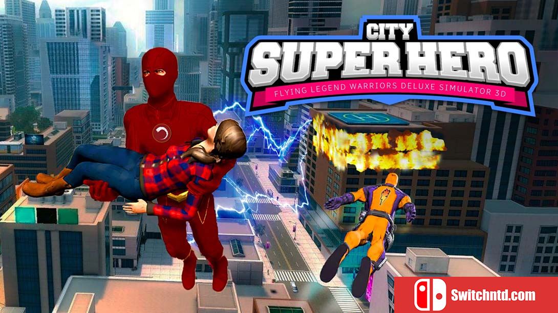 【美版】城市超级英雄3D -飞行传奇勇士豪华模拟器 City Super Hero 3D – Flying Legend Warriors Deluxe Simulat 英语